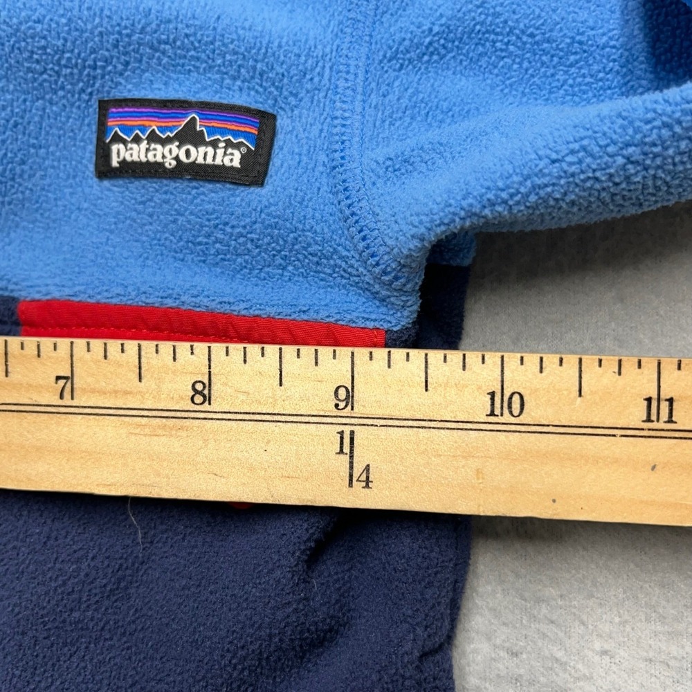 Patagonia Baby Micro D Snap-T Hooded Fleece Jacket Blue Navy 3-6M 60155 - Picture 6 of 8
